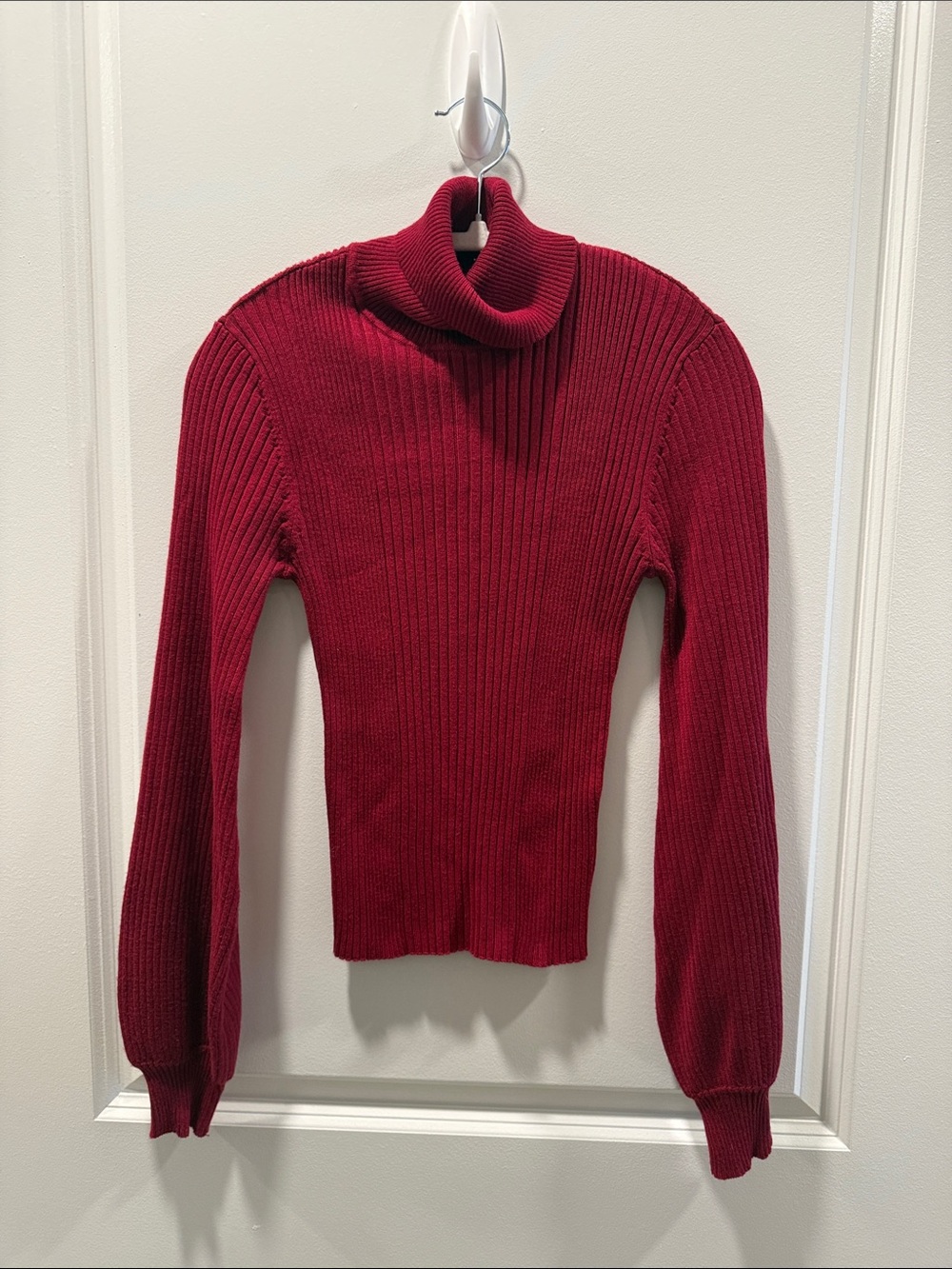 Lulu's Ribbed Turtleneck Sweater - Deep Red